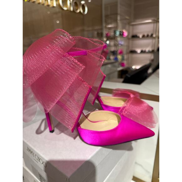 Jimmy choo hot pink bow heel - Picture 4 of 6